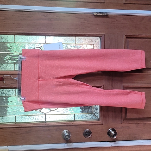LULULEMON WUNDER TRAIN HIGH RISE 25 TIGHT: Crunch Warm Coral: NWT